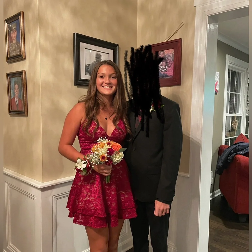 RED HOCO DRESS - Picture 1 of 5